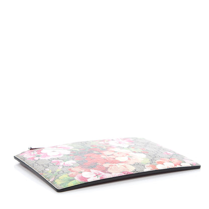 Gucci GG Supreme Monogram Blooms Small Zip Pouch Beige Multicolor Dry Rose 4 of 7