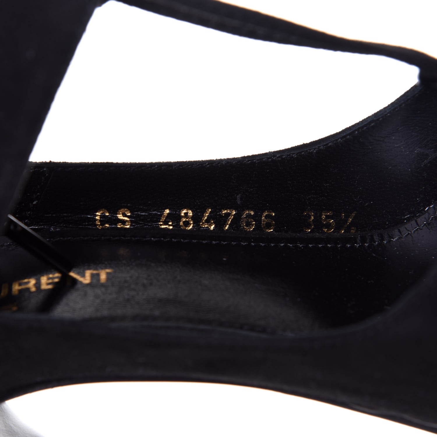 Saint Laurent Suede Lou Tribute 105 Lace Platform Sandals 35.5 Black 10 of 11