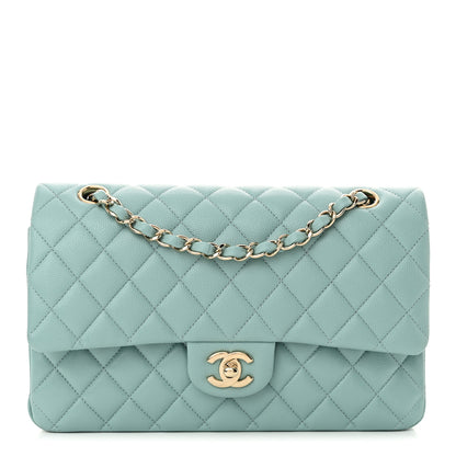 Chanel Caviar Quilted Medium Double Flap Light Blue 1 of 12