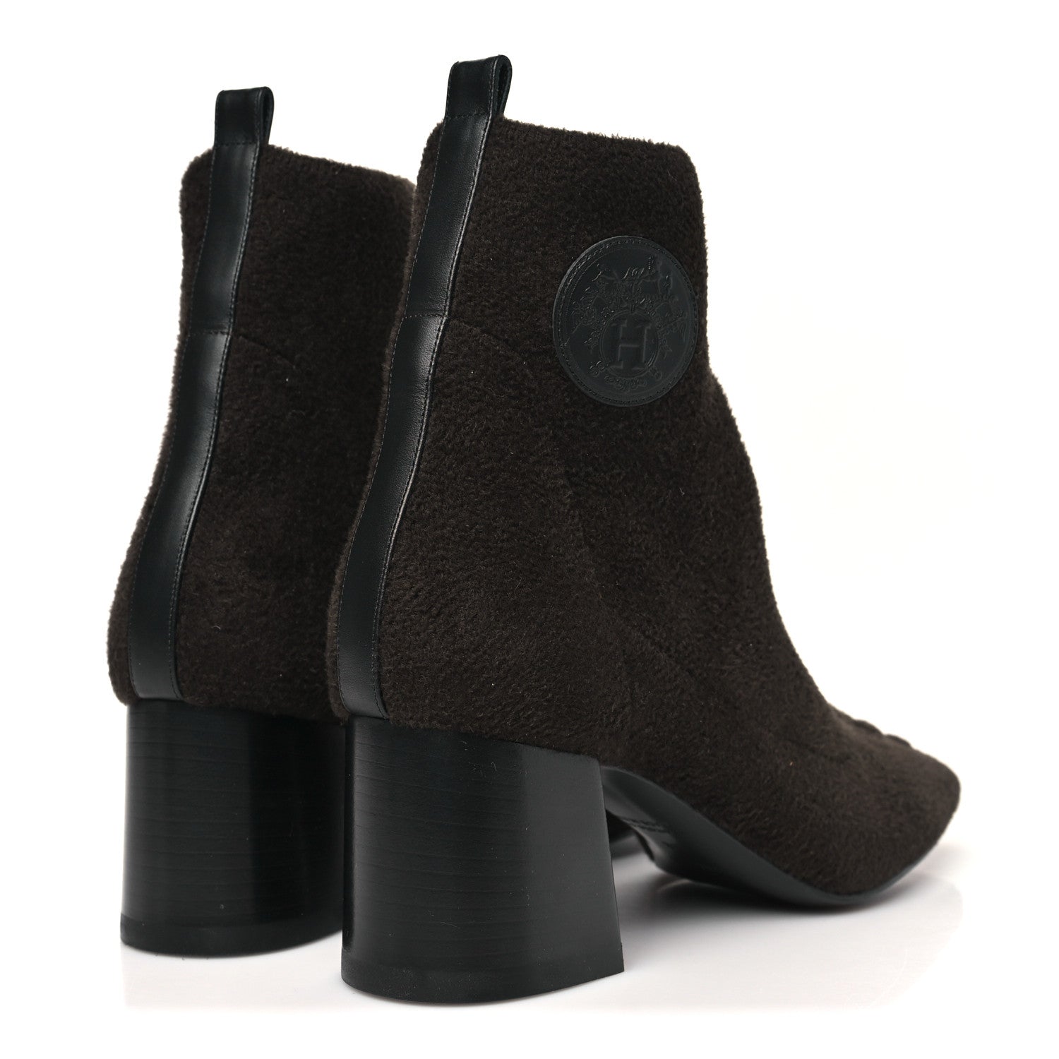 Hermes Knit Calfskin Volver 60 Ankle Boots 38 Brown 5 of 8