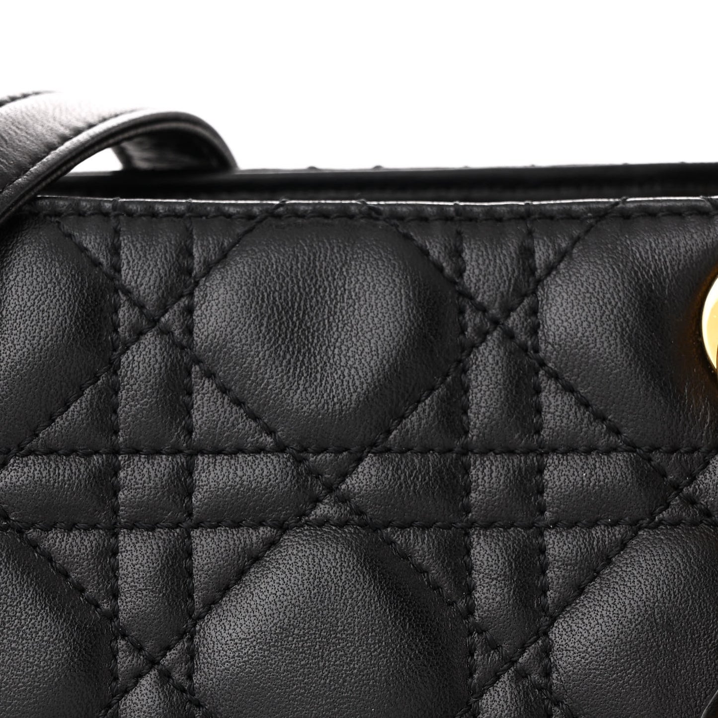 Lambskin Cannage Medium Lady Dior Black