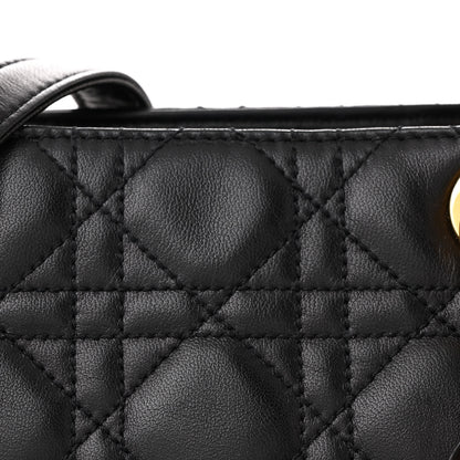 Christian Dior Lambskin Cannage Medium Lady Dior Black 8 of 12