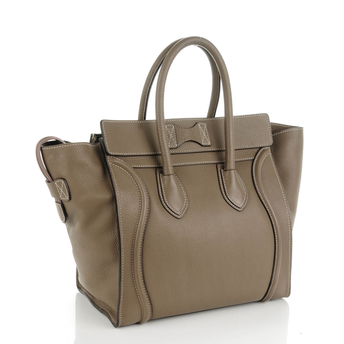 Drummed Calfskin Mini Luggage Souris