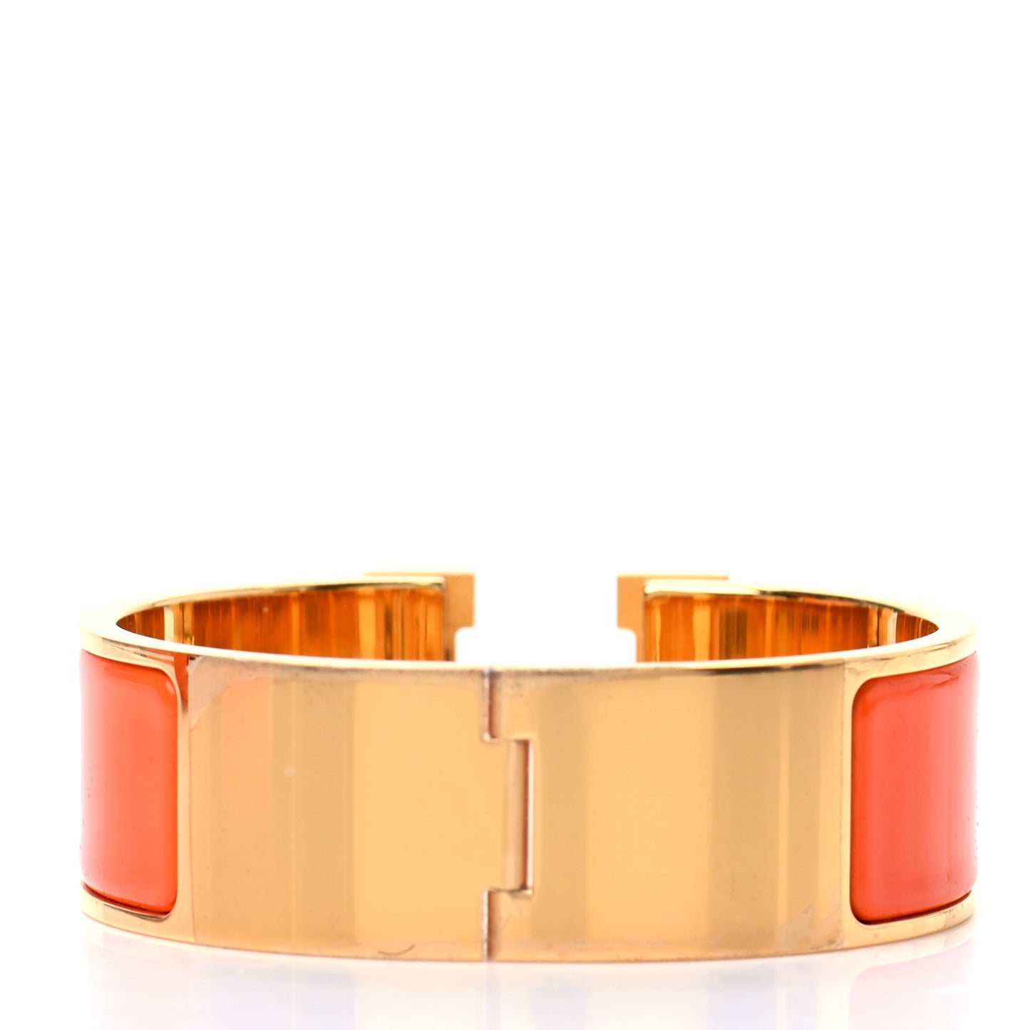 Enamel Wide Clic Clac H Bracelet PM Orange