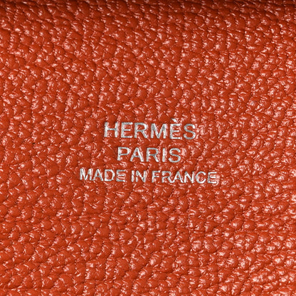 Hermes Chevre Mysore Bastia Verso Coin Purse Bleu Frida Cuivre 6 of 8