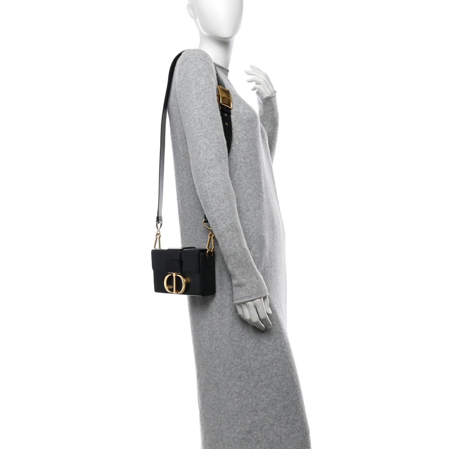 Christian Dior Box Calfskin 30 Montaigne Box Bag Black 2 of 9