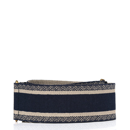 Christian Dior Canvas Embroidered Shoulder Strap Blue 2 of 4