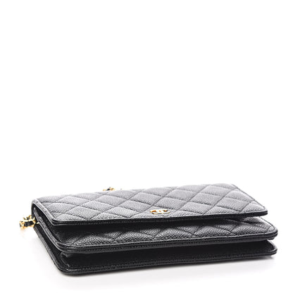 Chanel Caviar Quilted Wallet On Chain WOC Black 4 of 12