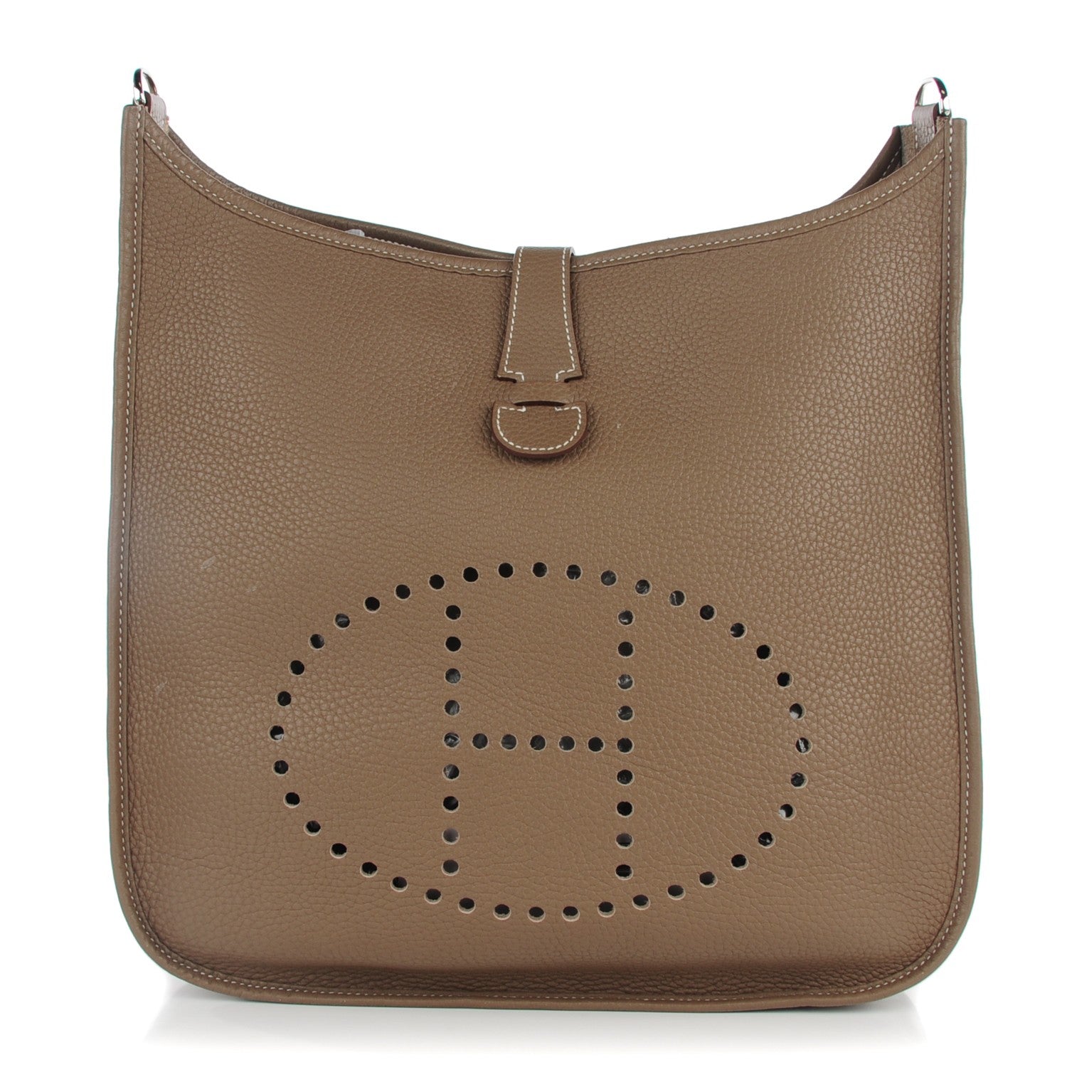 Hermes Taurillon Clemence Evelyne III GM Etoupe 1 of 11