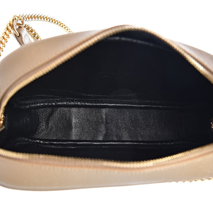 Saint Laurent Grain De Poudre Matelasse Monogram Mini Lou Camera Bag Dark Beige 5 of 10