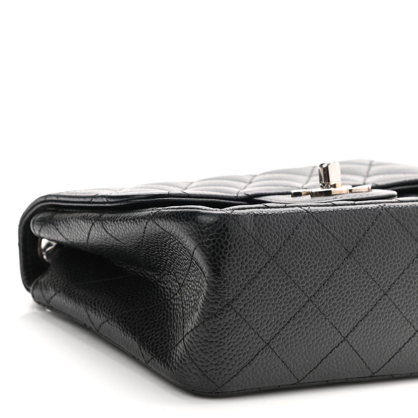Caviar Quilted Mini Square Flap Black