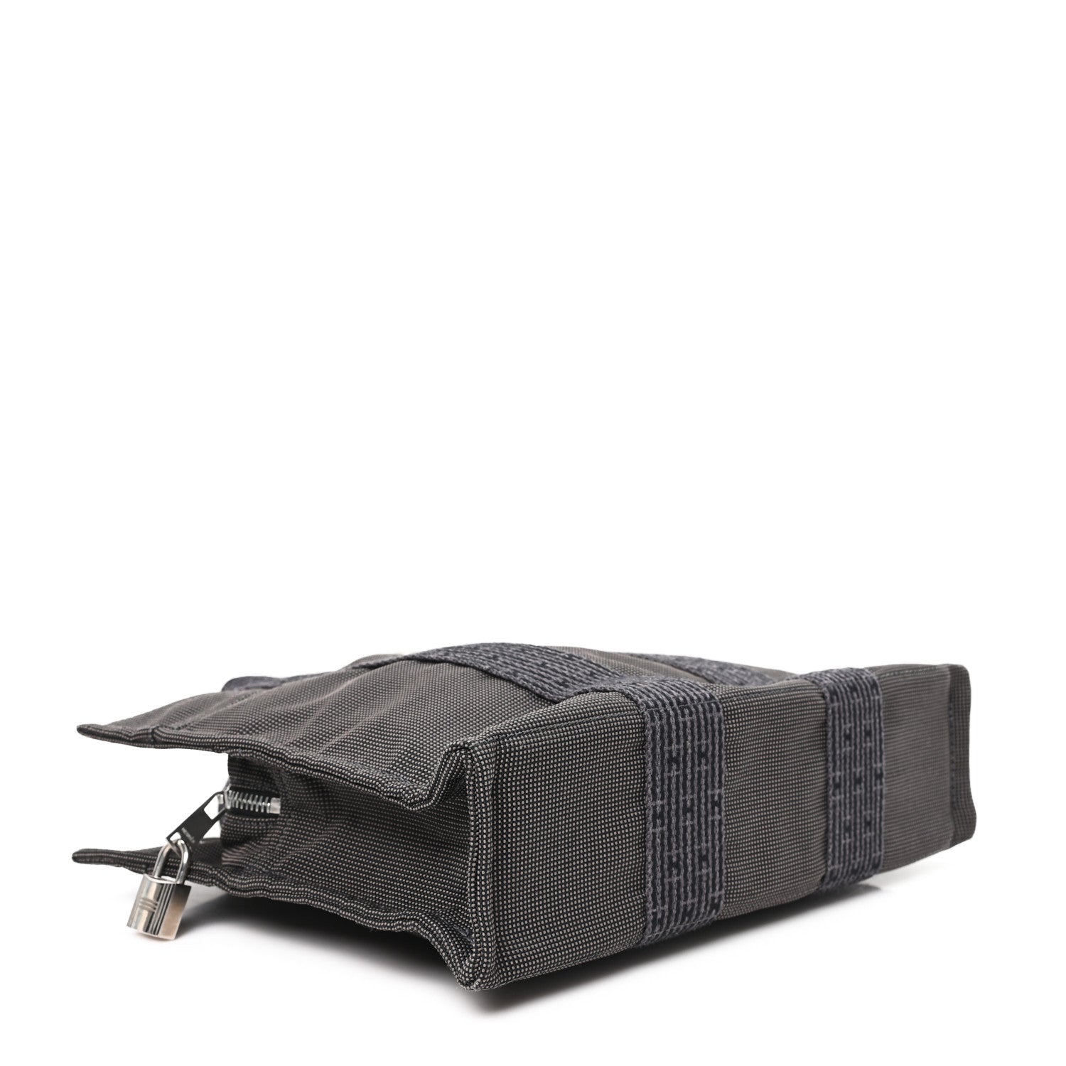 Hermes Canvas Herline PM Tote Grey 4 of 10