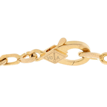 Van Cleef & Arpels 18K Yellow Gold Diamond 5 Motifs Guilloche Vintage Alhambra Bracelet 3 of 5
