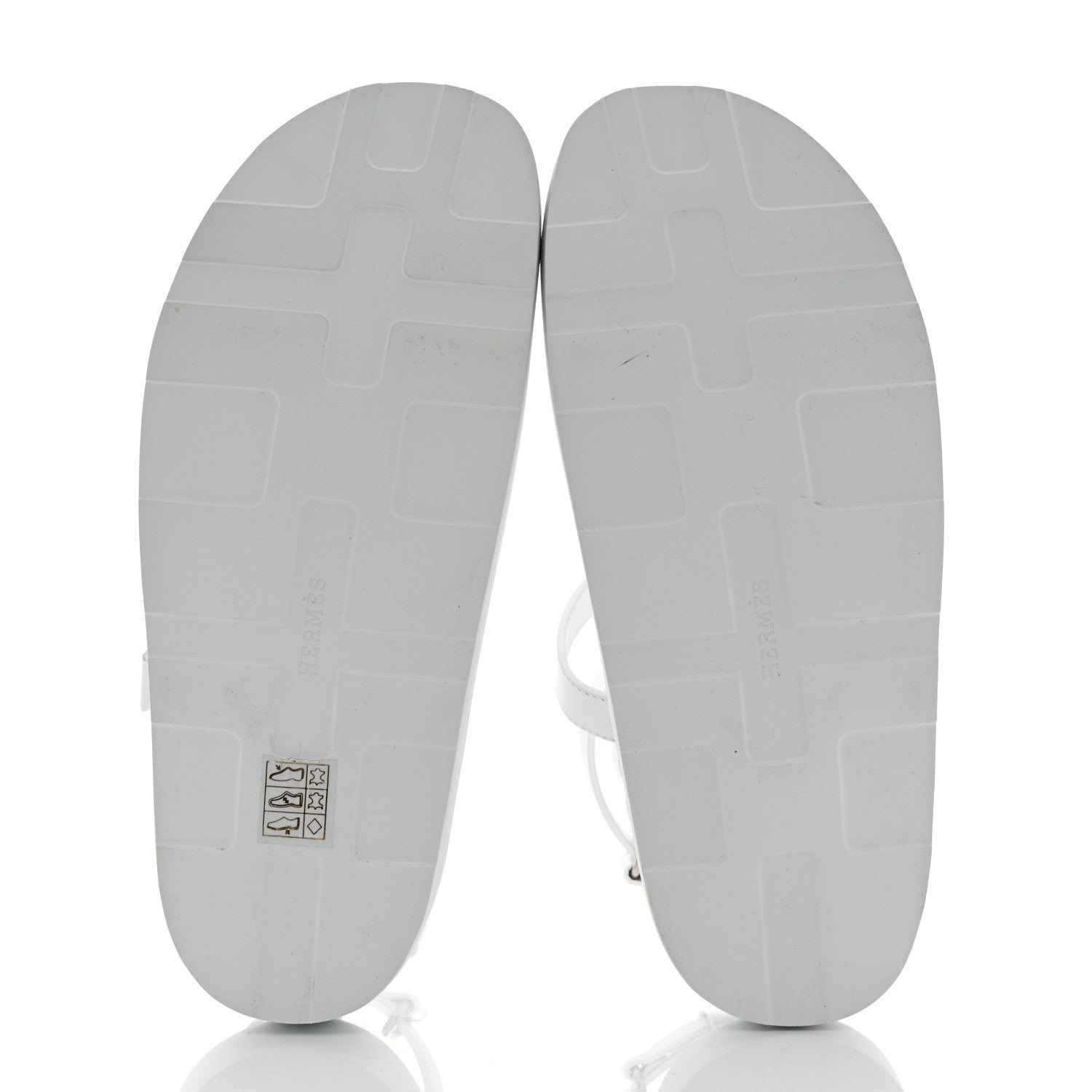 Hermes Calfskin Womens Enid Sandals 39 White 5 of 11
