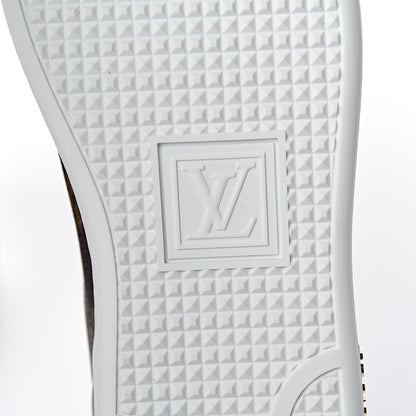 Louis Vuitton Calfskin Monogram LV Black Heart Sneakers 38 Cacao 6 of 8