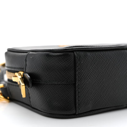 Prada Saffiano Mini Camera Crossbody Bag Black 10 of 14