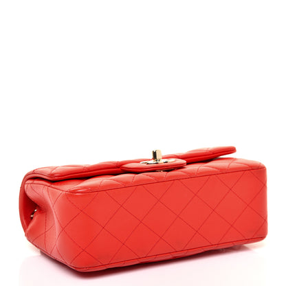 Chanel Lambskin Quilted Mini Rectangular Flap Red 4 of 11