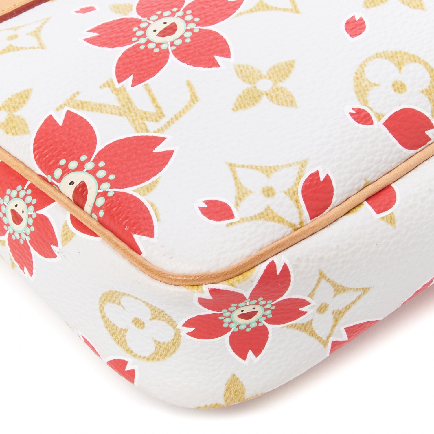 Louis Vuitton Monogram Cherry Blossom Pochette Accessories Red 6 of 8