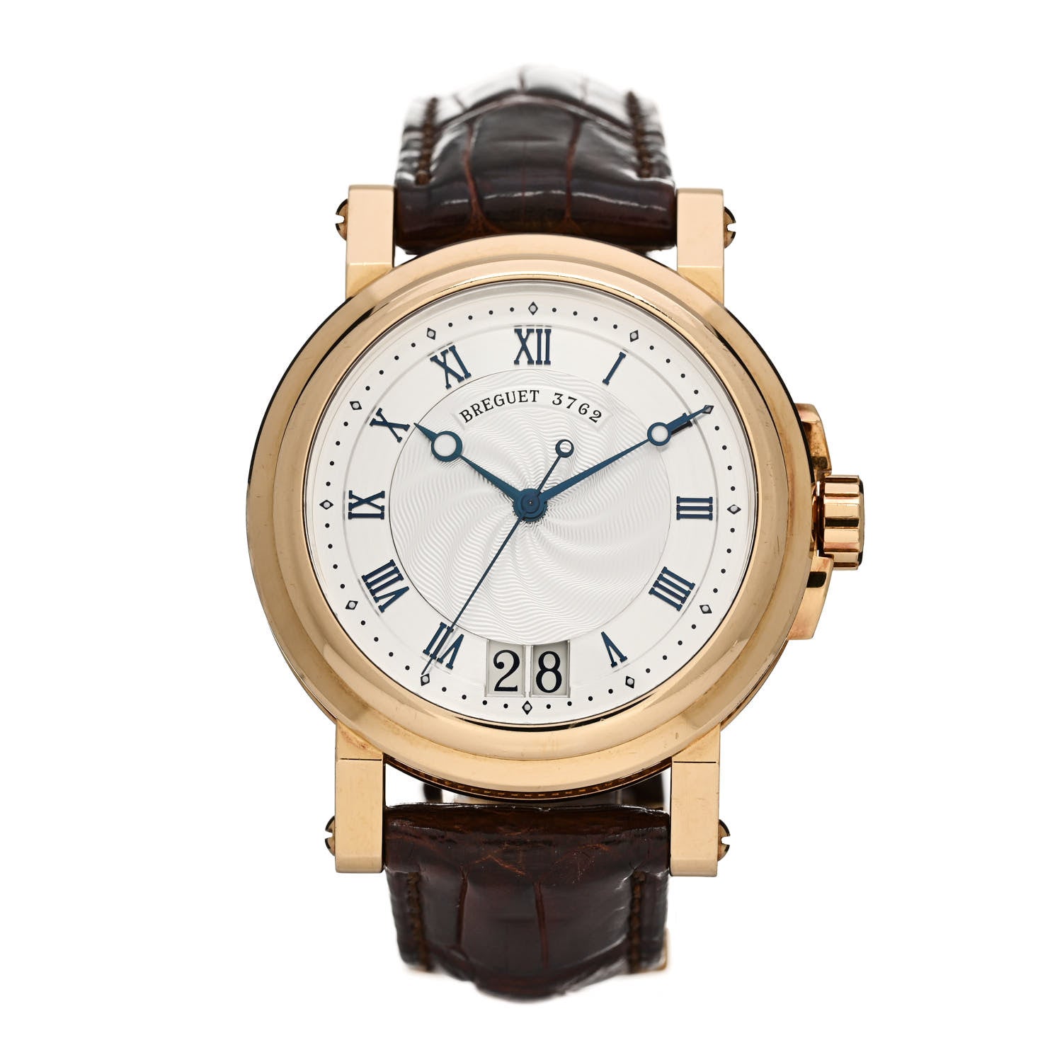 Breguet 18K Yellow Gold Alligator 39mm Marine Big Date Automatic Watch 5817BA/12/9V8 1 of 6