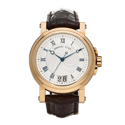 Breguet 18K Yellow Gold Alligator 39mm Marine Big Date Automatic Watch 5817BA/12/9V8 1 of 6