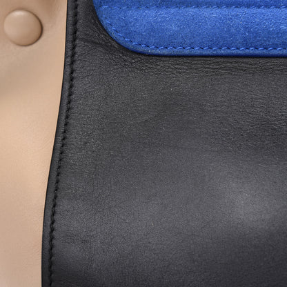 Celine Smooth Calfskin Suede Medium Tri-Color Trapeze Royal Blue 18 of 21