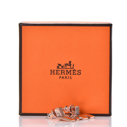 Hermes Rose Gold Lacquer Eileen Earrings Etoupe 7 of 7