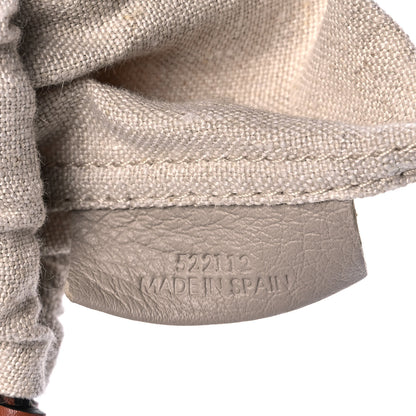 Loewe Calfskin Raffia Paulas Ibiza Tulip Shell Pouch Bag Natural Tan 6 of 9