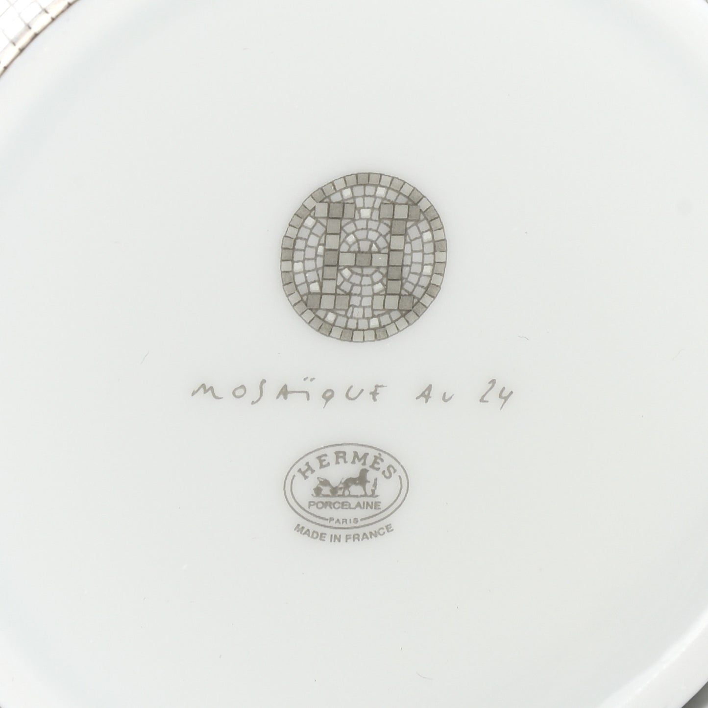 Porcelain Mosaique Au 24 Platine Tea Cup And Saucer Set Of 2 Platinum