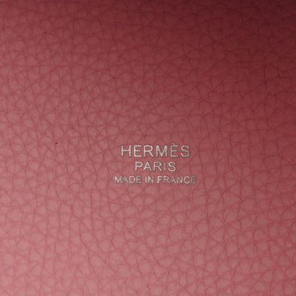Hermes Taurillon Clemence Picotin Lock 18 PM Rose Sakura 6 of 7