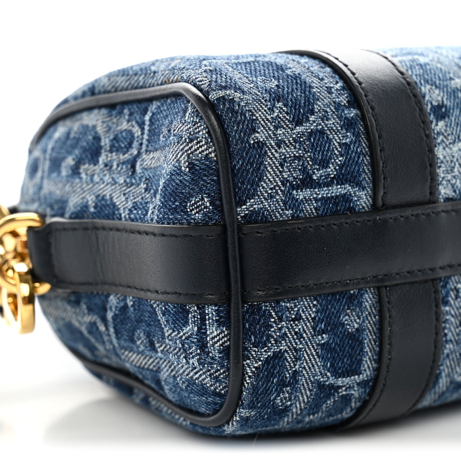 Christian Dior Denim Oblique Nano Groove 17 Bag Blue 9 of 12