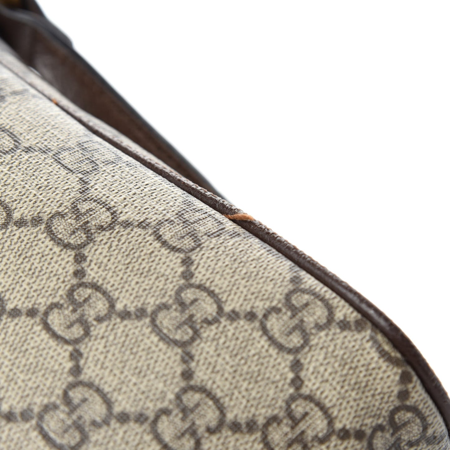 GG Supreme Monogram Web Medium Ophidia Messenger Bag Brown