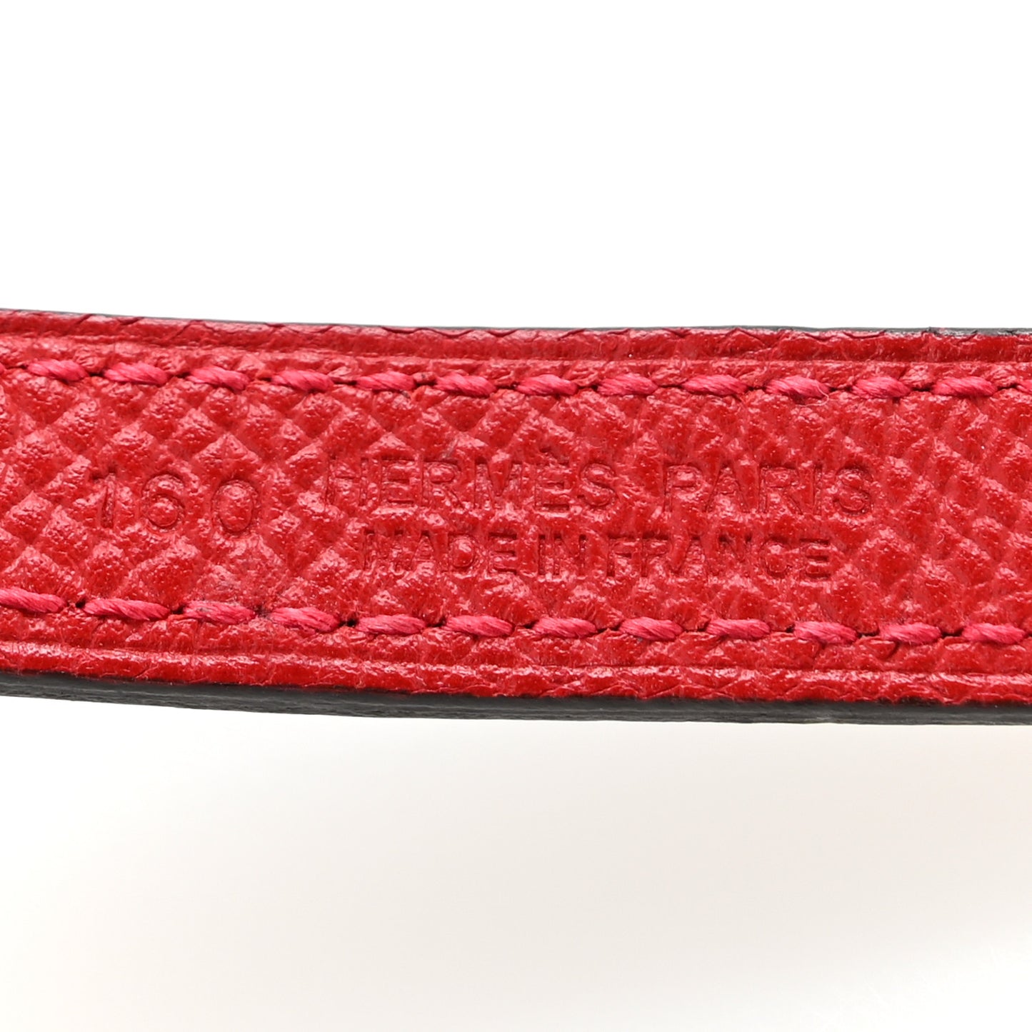 Swift Epsom 13mm Quizz H Belt 80 Black Rouge Casaque