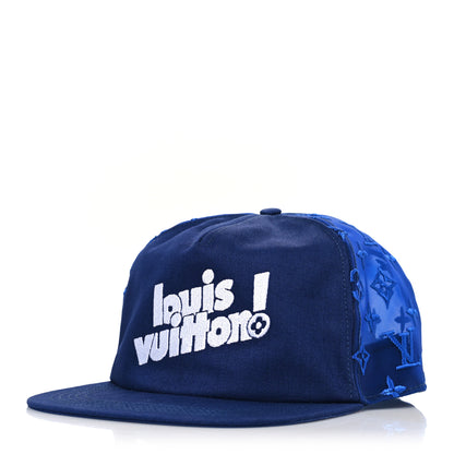 Louis Vuitton Mesh Embroidered Everyday LV Cap 60 Blue 1 of 7