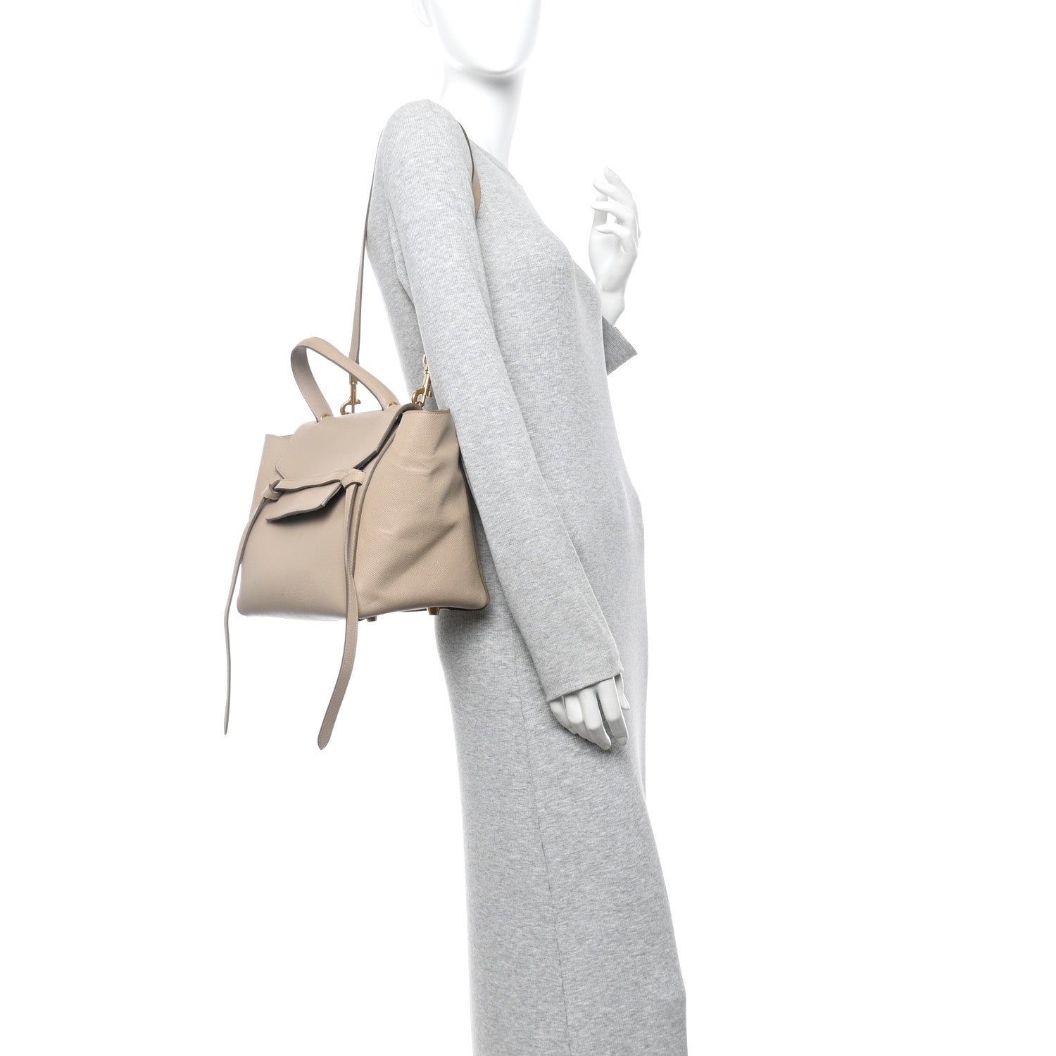 Celine Grained Calfskin Mini Belt Bag Light Taupe 2 of 10