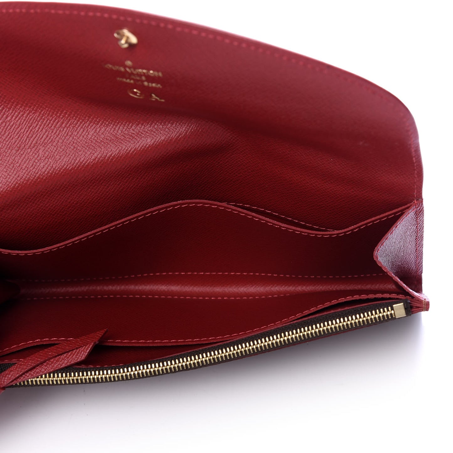Damier Ebene Caissa Wallet Cherry