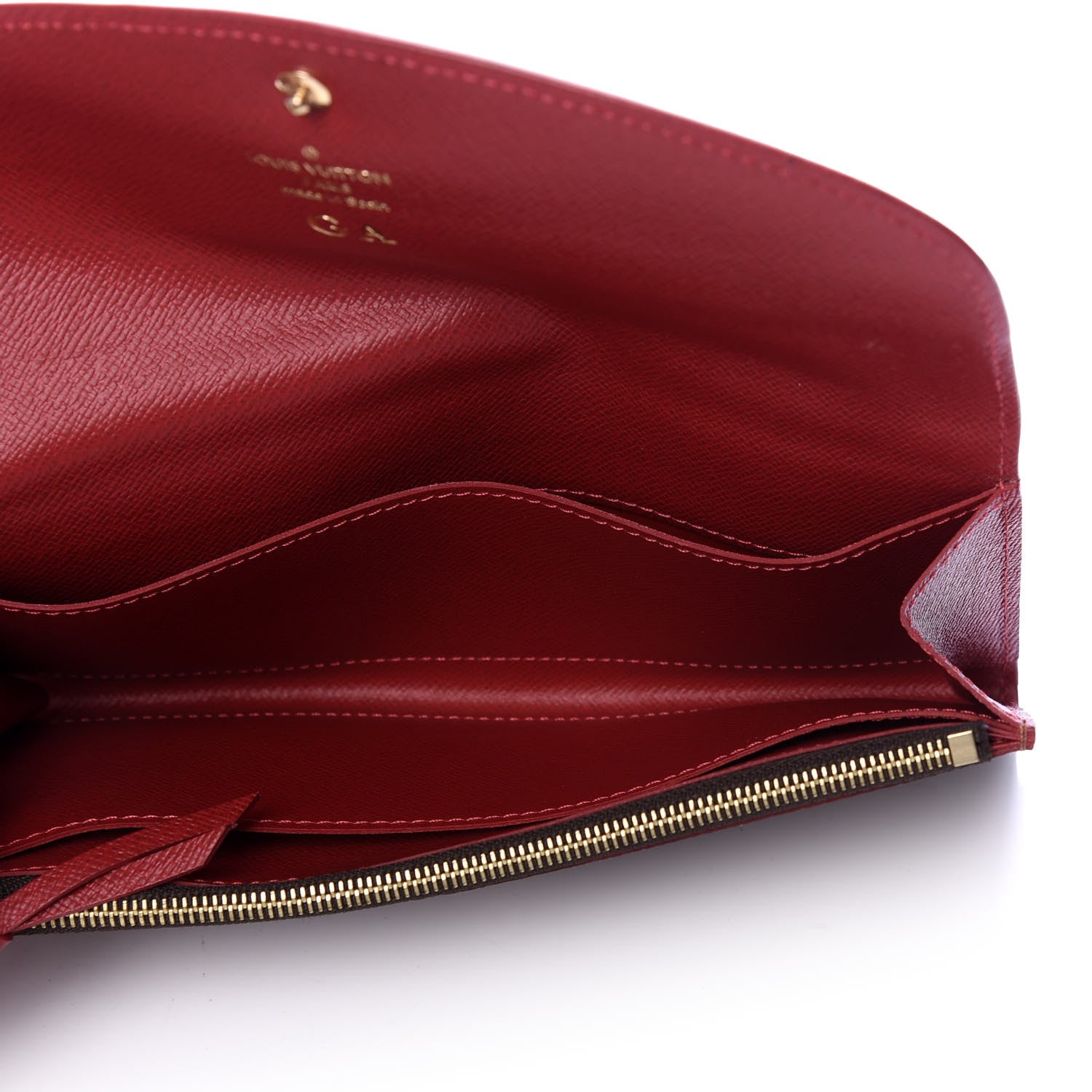 Louis Vuitton Damier Ebene Caissa Wallet Cherry 5 of 7