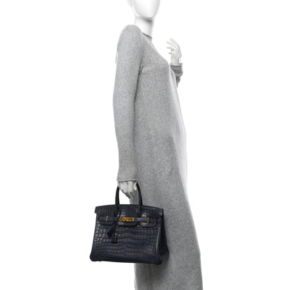 Hermes Matte Niloticus Crocodile Birkin 30 Bleu De Malte 2 of 13