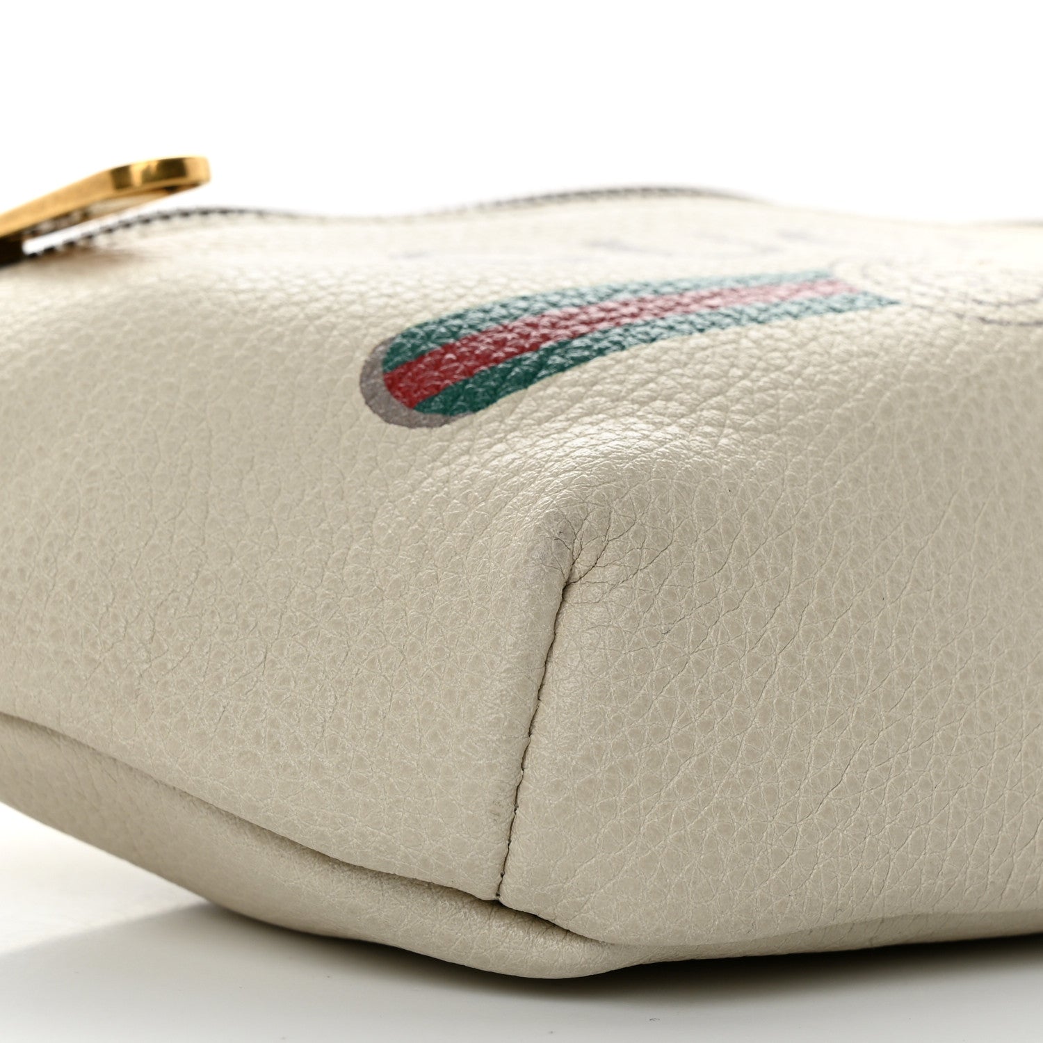 Gucci Grained Calfskin Small Logo Belt Bag White 9 of 11