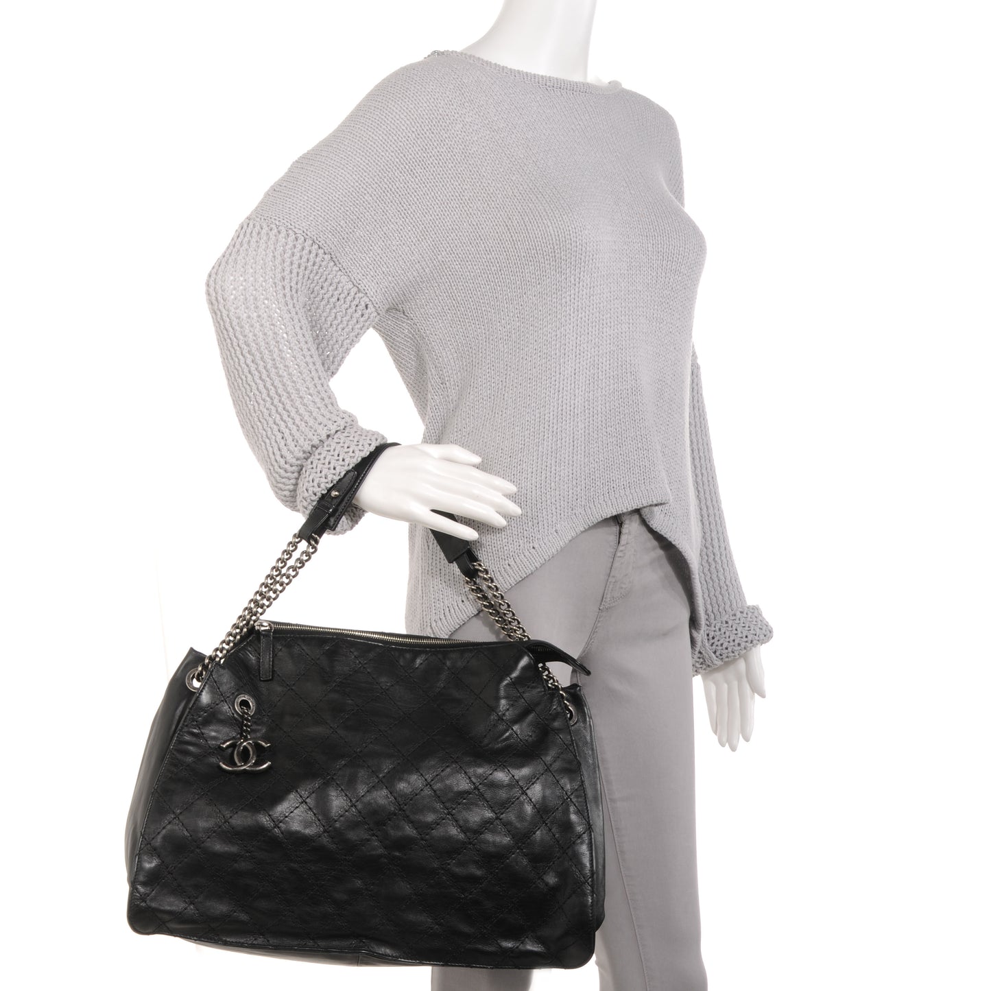 Calfskin CC Crave Tote Black