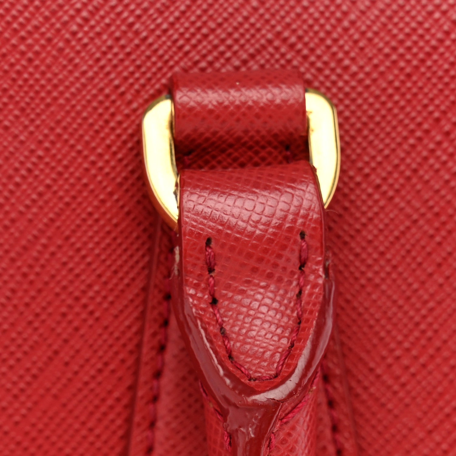 Prada Saffiano Lux Small Galleria Double Zip Tote Fuoco 11 of 13