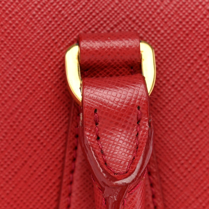 Prada Saffiano Lux Small Galleria Double Zip Tote Fuoco 11 of 13