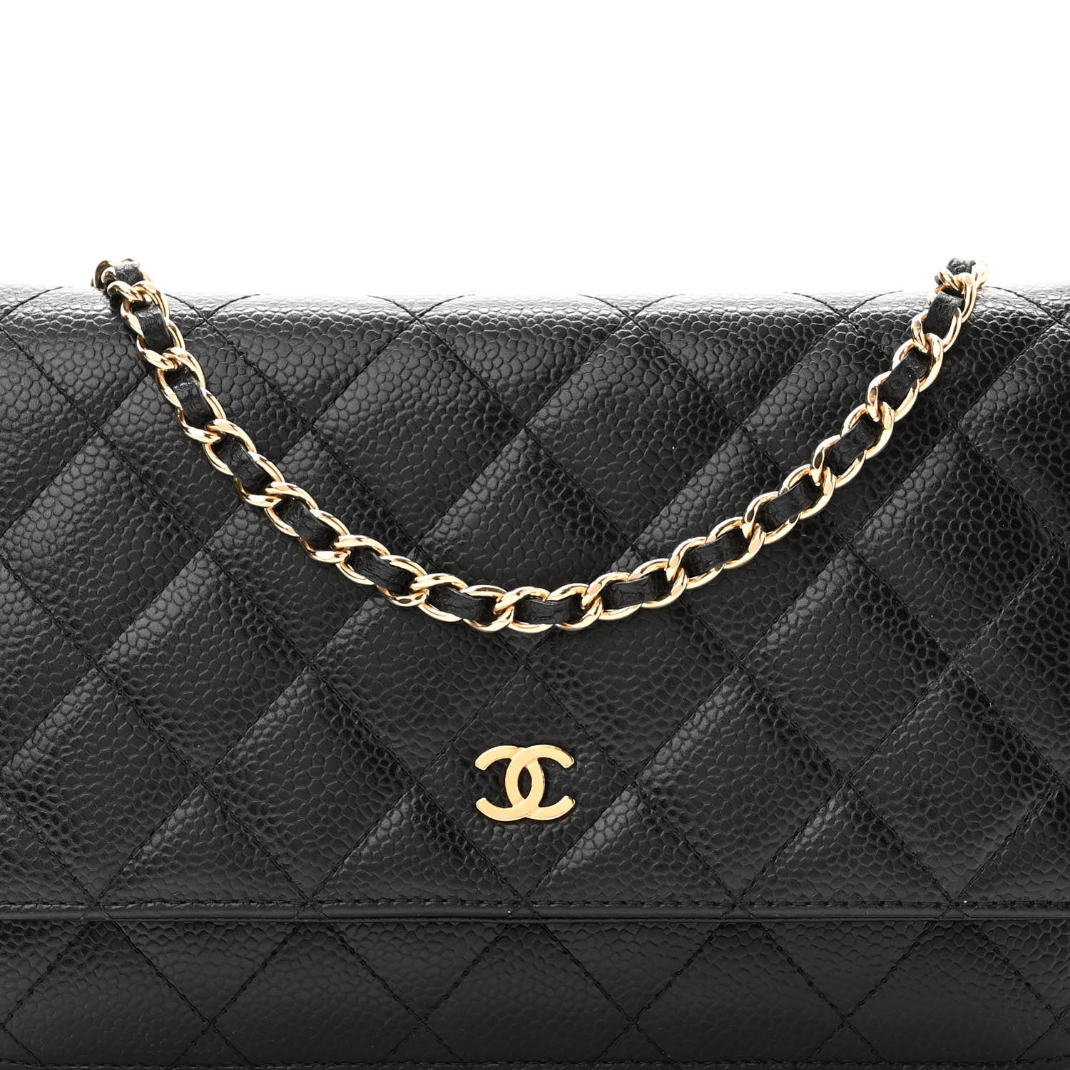 Chanel Caviar Quilted Wallet On Chain WOC Black 9 of 11
