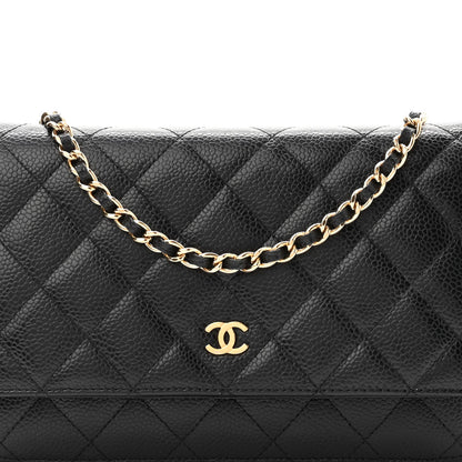 Chanel Caviar Quilted Wallet On Chain WOC Black 9 of 11