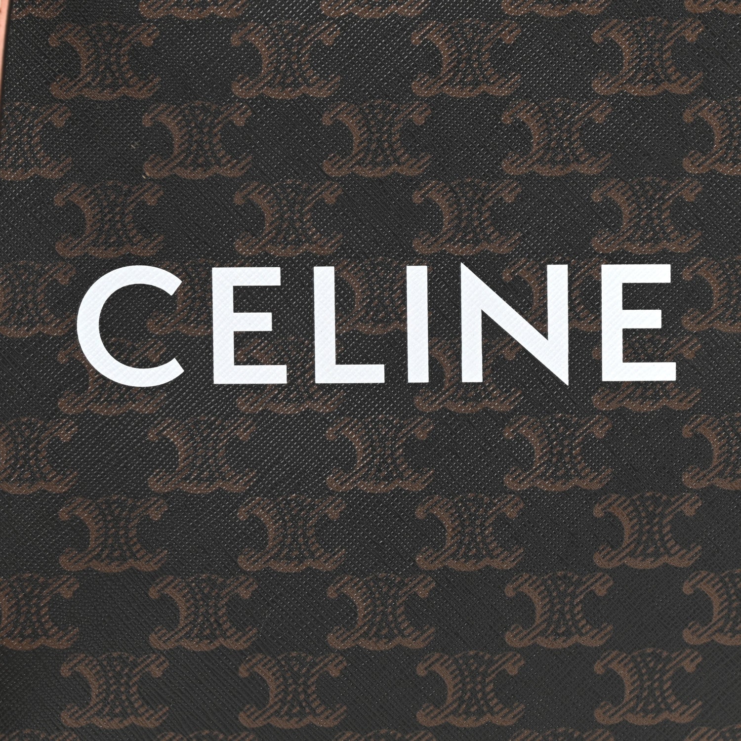 Celine Triomphe Canvas Calfskin Mini Vertical Cabas Tan 7 of 9