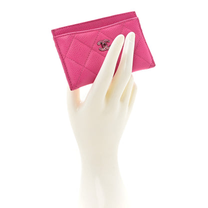 Chanel Caviar Quilted Enamel Card Holder Pink 2 of 13