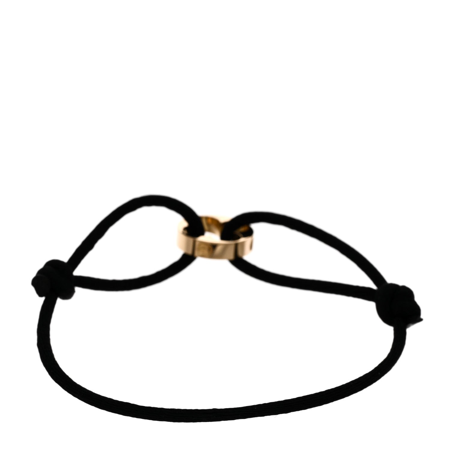 Louis Vuitton 18K Yellow Gold Empreinte Adjustable Cord Bracelet Black 2 of 3