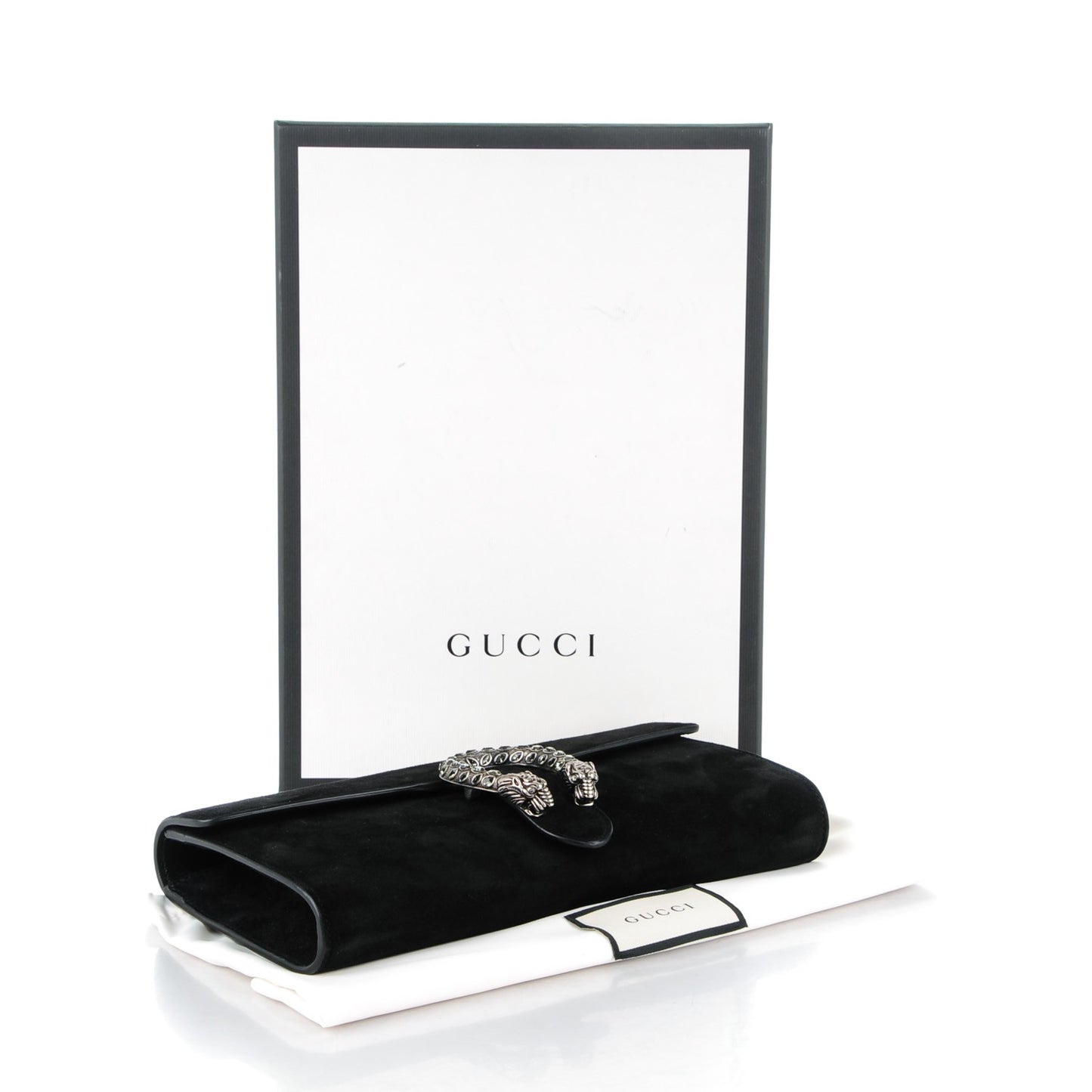 Suede Dionysus Clutch Nero Black