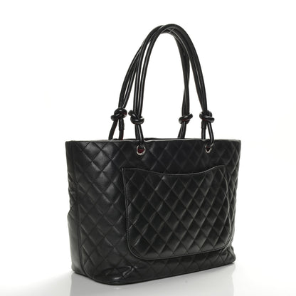 Chanel Calfskin Quilted Large Cambon Tote Black 3 of 7