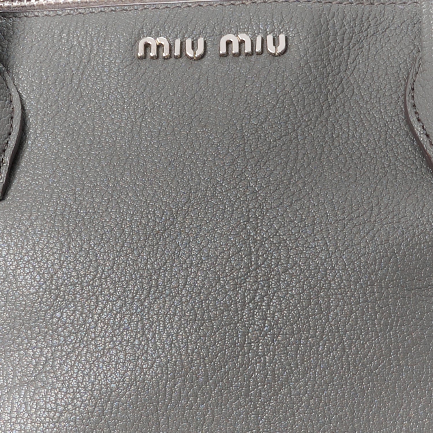 Miu Miu Goatskin Madras Top Handle Double Zip Tote Marmo 11 of 15