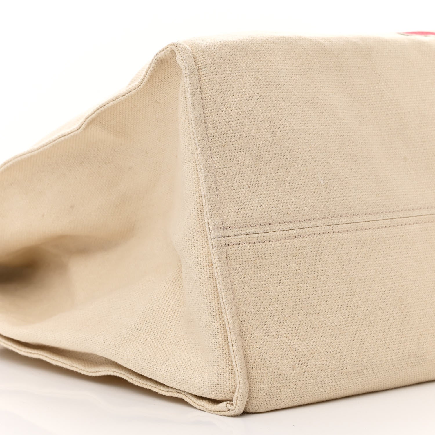 Gucci Linen Heavy Canvas Textured Dollar Calfskin Web Large Retro Interlocking G Foldable Tote Light Beige New Acero 9 of 12